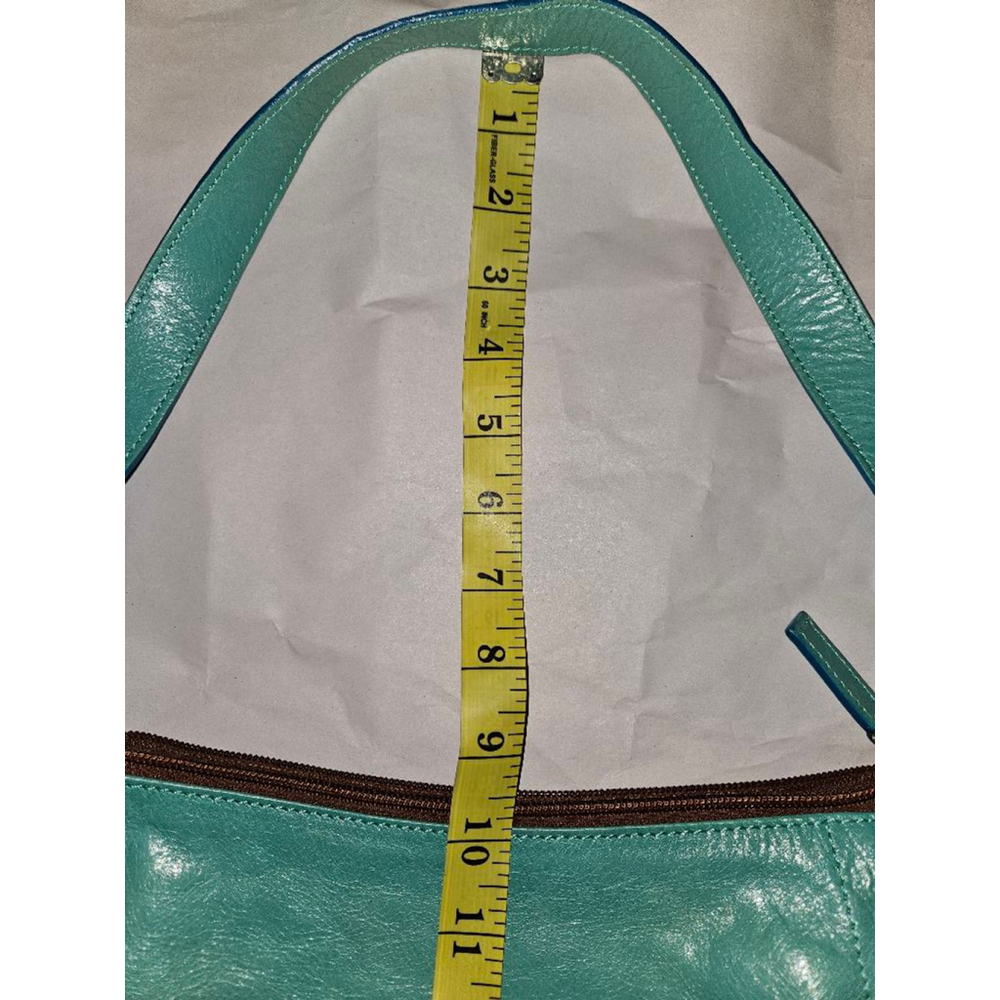 Claudia Firenze Teal Genuine Leather Shoulder Bag / Made in Italy - Picture 10 of 11